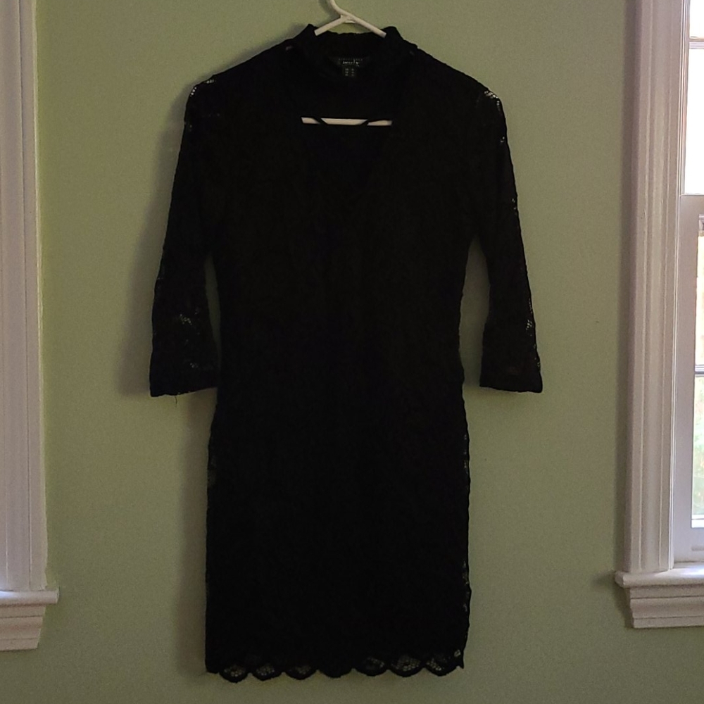 Black lace dress